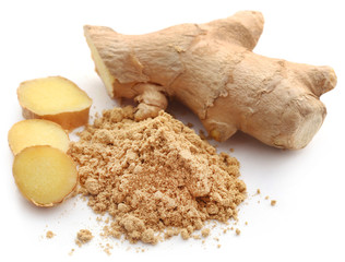 Ginger with dried powder