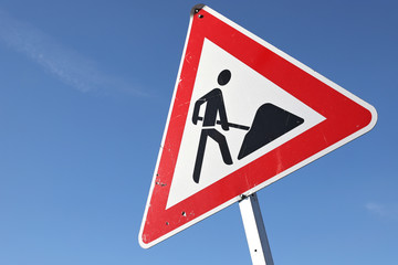 Deutsches Verkehrszeichen: Arbeitsstelle