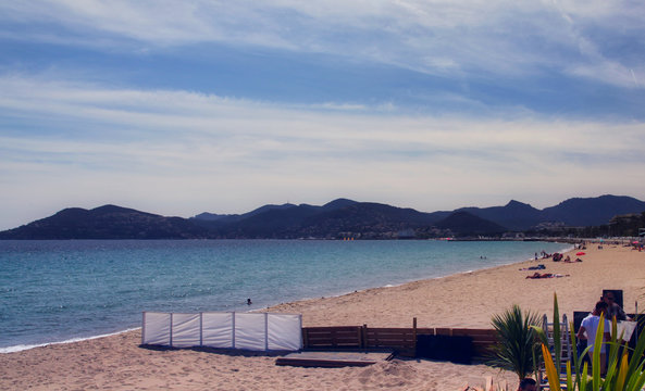 Cannes La Bocca Beach -Mandelieu Winter View
