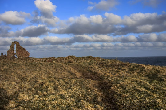 Boddam Castle, Scotland, United Kingdom. Built by the Keiths of Ludquharn in the late sixteenth or early seventeenth century.