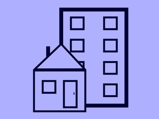 House and panel house ilustration