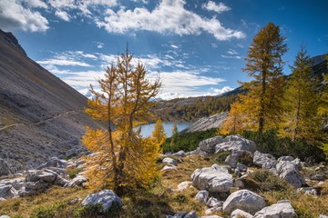 Lake Ledvica at Triglavska Sedmera jezera In Triglav National park