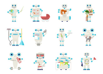 Fototapeta premium home robot for housework