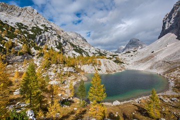 Lake Ledvica at Triglavska Sedmera jezera In Triglav National park