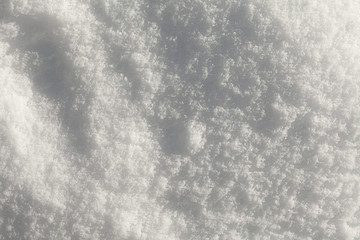 Closeup white snow detail structure background