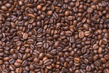 Coffee beans texture background