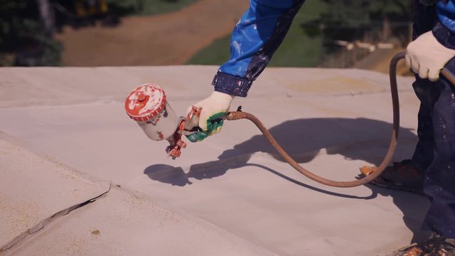 Cleaning and painting metal roof