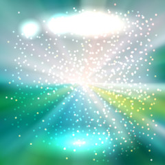 Obraz premium Set of glow light effects isolated on a transparent background. Multicolored set of bright flash and flare in the form of stars. Vector illustration.