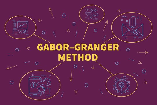Conceptual business illustration with the words gabor&ndash;granger method