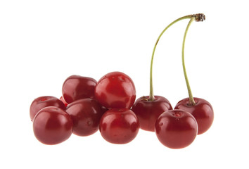 red cherry isolated on white background