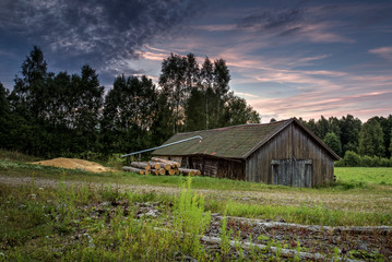Fototapeta premium old barn used as sawmill