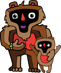 greetings family of monkeys