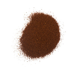 A Pile Of Coffee Grounds Isolated