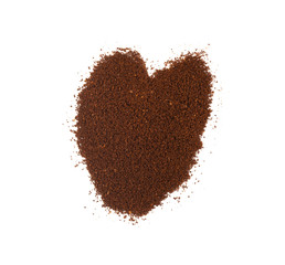 A Pile Of Coffee Grounds Isolated