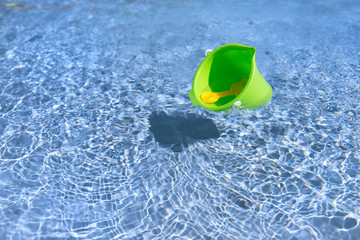 Floating toys in the swimming pool