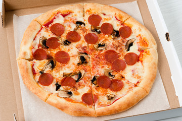 Pepperoni Pizza in a box