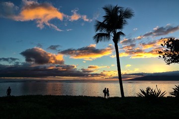 Sunset walk on Baby Beach on Maui.