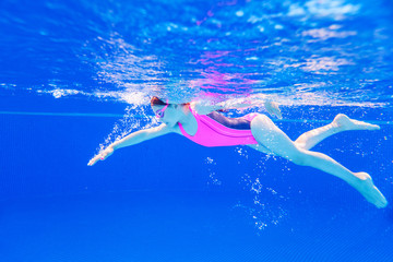 girl in swimming pool