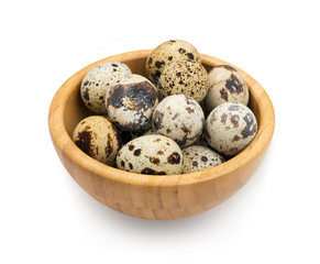 Quail Eggs Isolated on White