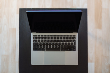 Laptop seen from above