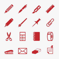 Office stationery icons