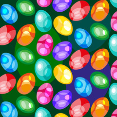 Seamless easter pattern with eggs