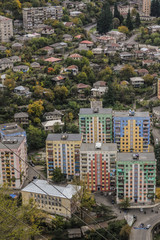 colorful soviet multystoreys buldings