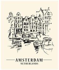 Amsterdam architecrture sketch - 193865216