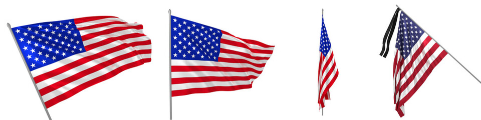 United States of America flag set