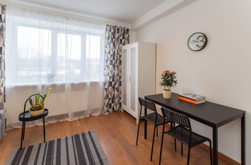 Interior of studio appartament.