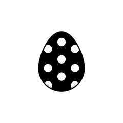 easter egg with spots vector black icon on white background