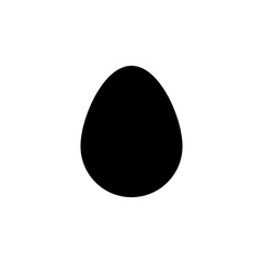 egg shell black vector icon on white background