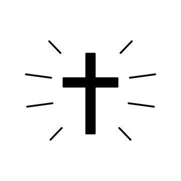 recommend clip art: cross symbol of christianity church vector black on white background