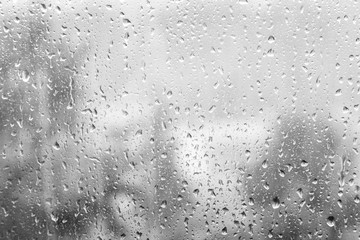 Rain drops on window. Background.