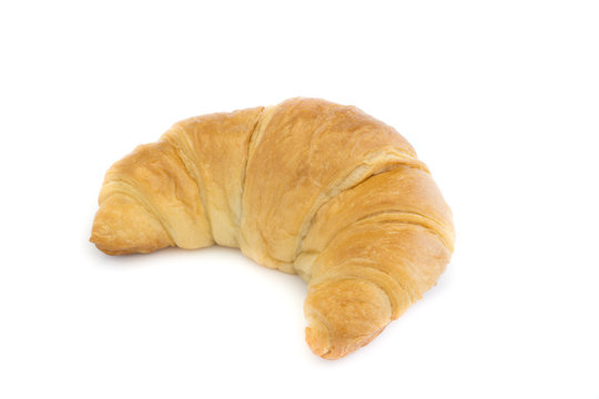 Crossaint Croissant isoliert freigestellt auf wei&szlig;en Hintergrund, Freisteller