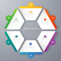infographic template desgin the concept is option,step,plan,infograph with full color icon used for diagram infographic chart business presentation or website, Vector design element illustration