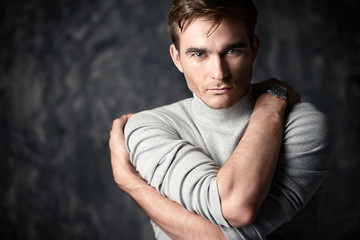 Fototapeta premium emotional young man