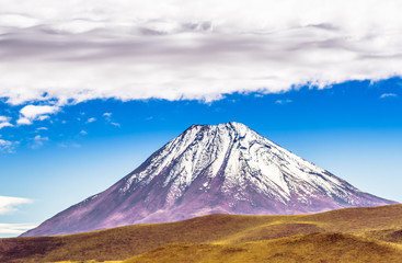 View on volcano Licancabur at the border of Chile an Bolivia