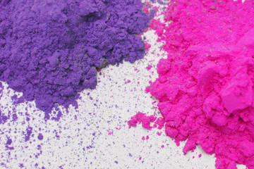 Holi colorful background pink green blue abstract color spatter