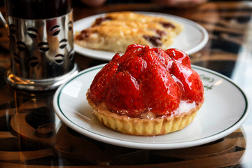 strawberry dessert in Istanbul cafe