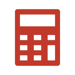 Calculator icon on white background.