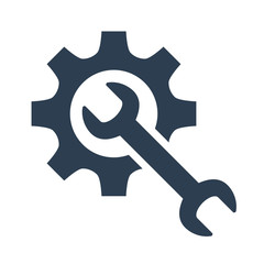 Service tool icon on white background.