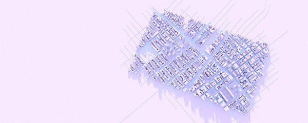 Techno mega city; urban and futuristic technology concepts, original 3d rendering