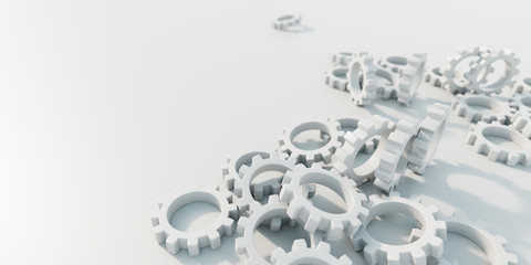 Gears background, technology, business and industry concepts. Original 3d rendering