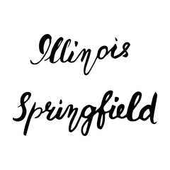 State USA hand lettering element