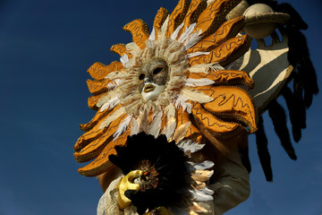 Beautiful costumes at the Carnival in Venice