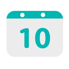 Calendar flat icon. Day. Month. Year. Vector illustration.