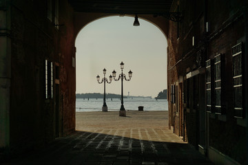 Passage and street lighting Venice