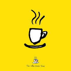 카페 포스터 / 손으로 그린 커피 그림