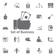 dollar in hands icon. Simple element illustration. Business icons universal for web and mobile